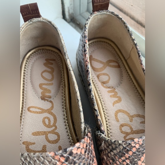 Sam Edelman Leather Animal Print Espadrilles Khloe-Nude 5 - Picture 3 of 6